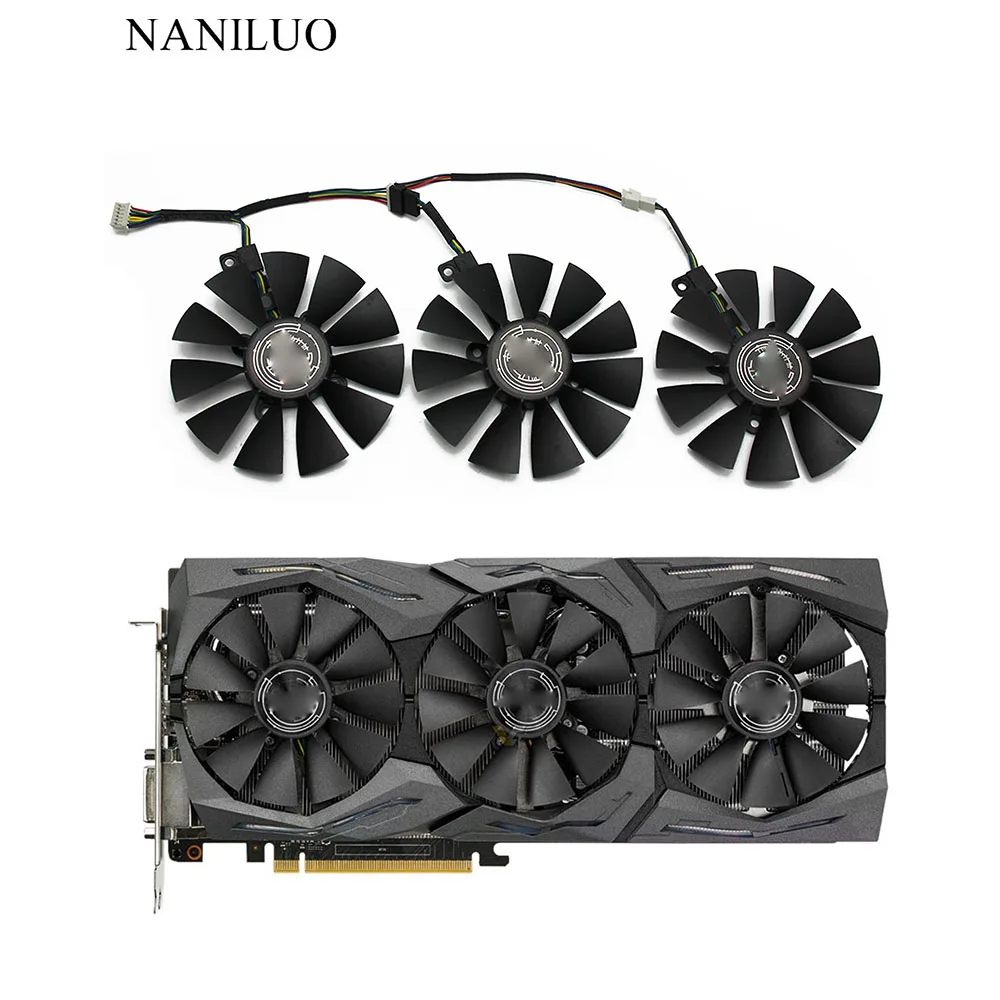 

For ASUS Strix GTX 1060 OC 1070 1080 GTX 1080Ti RX 480 T129215SU 87MM Graphics Card Cooler Fan