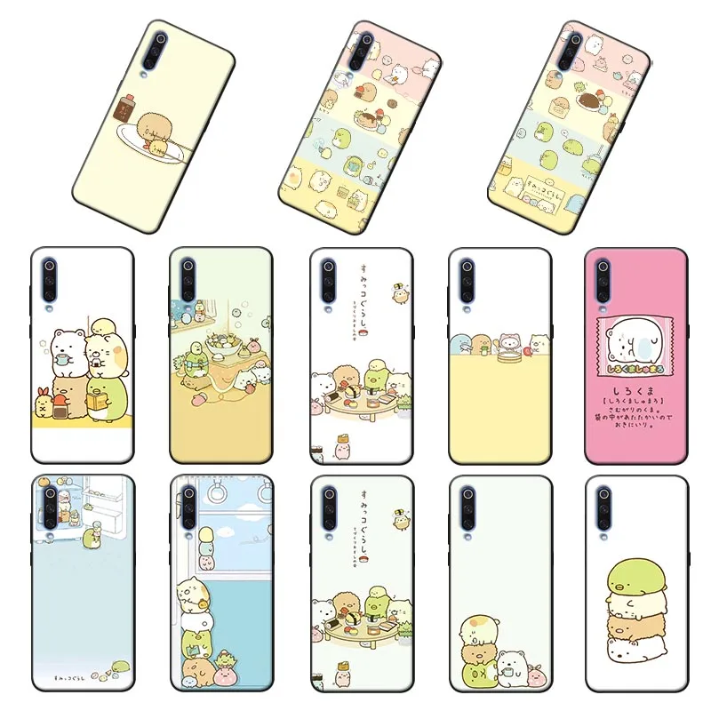 Sumikko gurashi для xiaomi mi 9 pro 9t se 8 pocophone f1 a3 mix 3 note 10 Мягкий силиконовый чехол телефона |