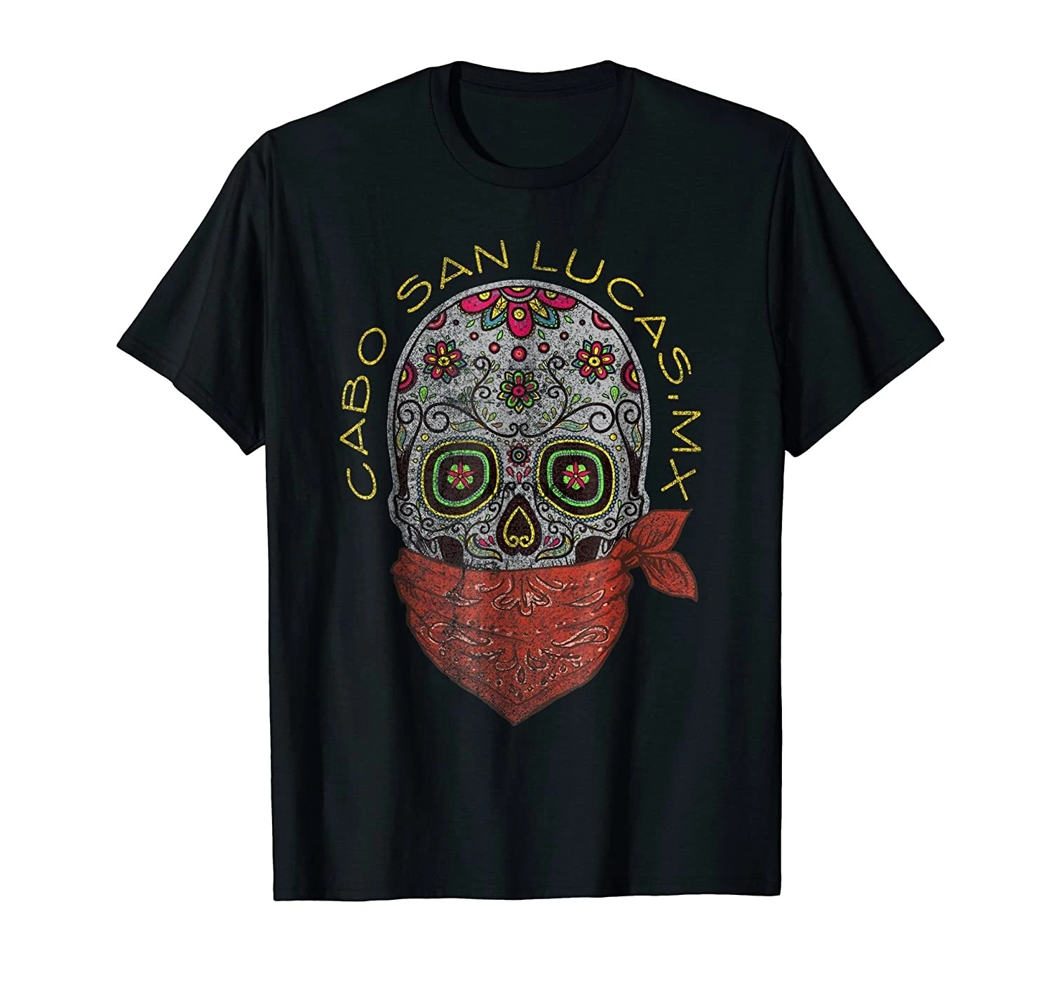 Сувенирная футболка с черепом Cabo San Lucas Мексики MX Bandanna |