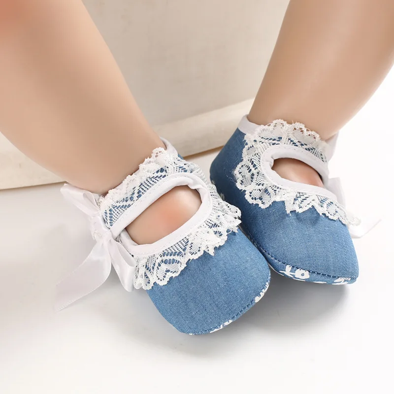 New Born Baby Shoes For Baby Girls Casual Solid Color Bow Decoration Breathable Cotton Baby Girl Shoes Toddler Shoes