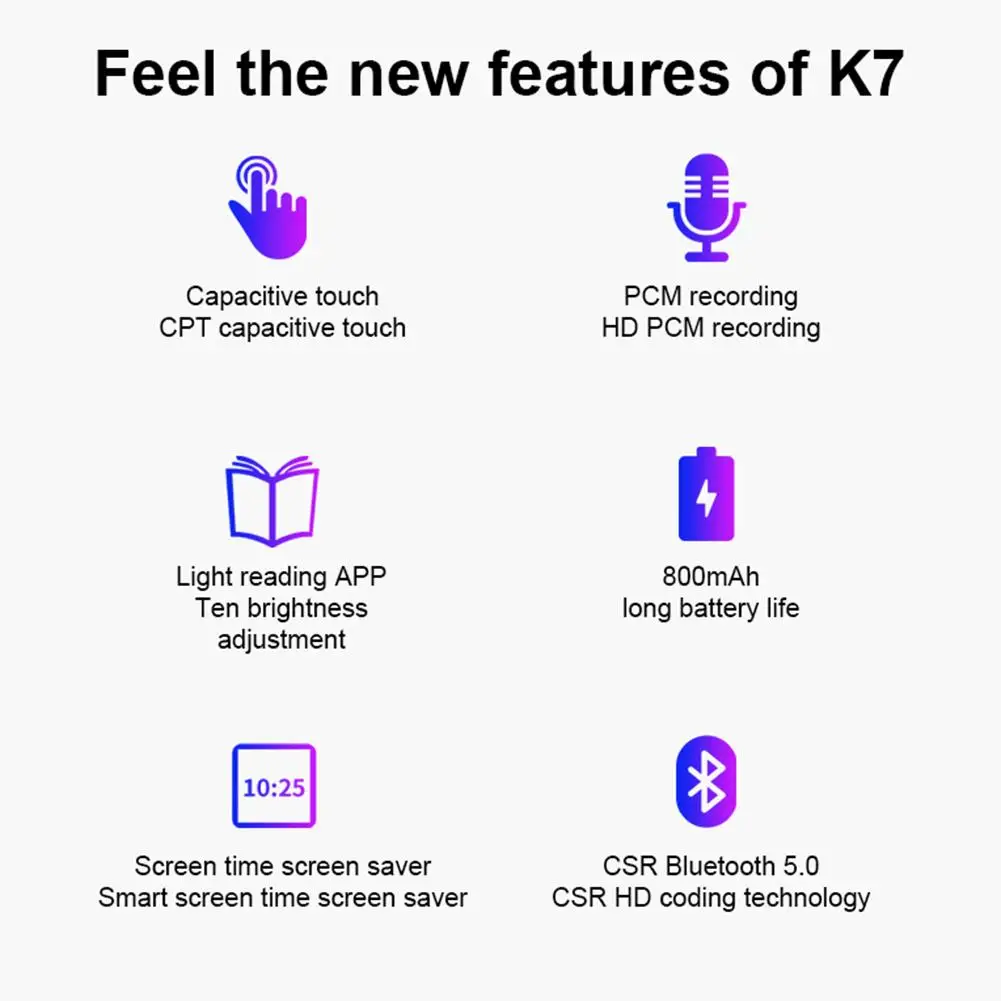 MP3 MP4 музыкальный плеер Bluetooth Внешний сенсорный экран музыкальный плеер с 2,4 дюймовым экраном и емкостью батареи 800 мАч