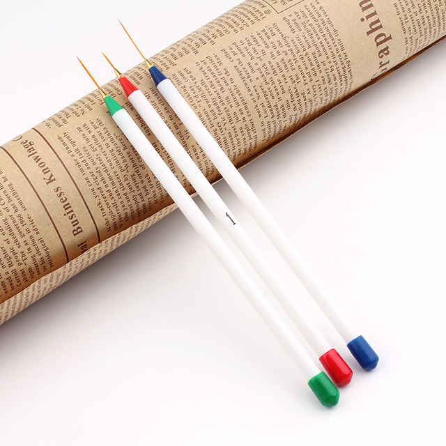 Nail Brush Crystal Acrylic UV Gel Extension Builder Drawing Polish Painting Drawing Brush Pen Set Manicure Tool
