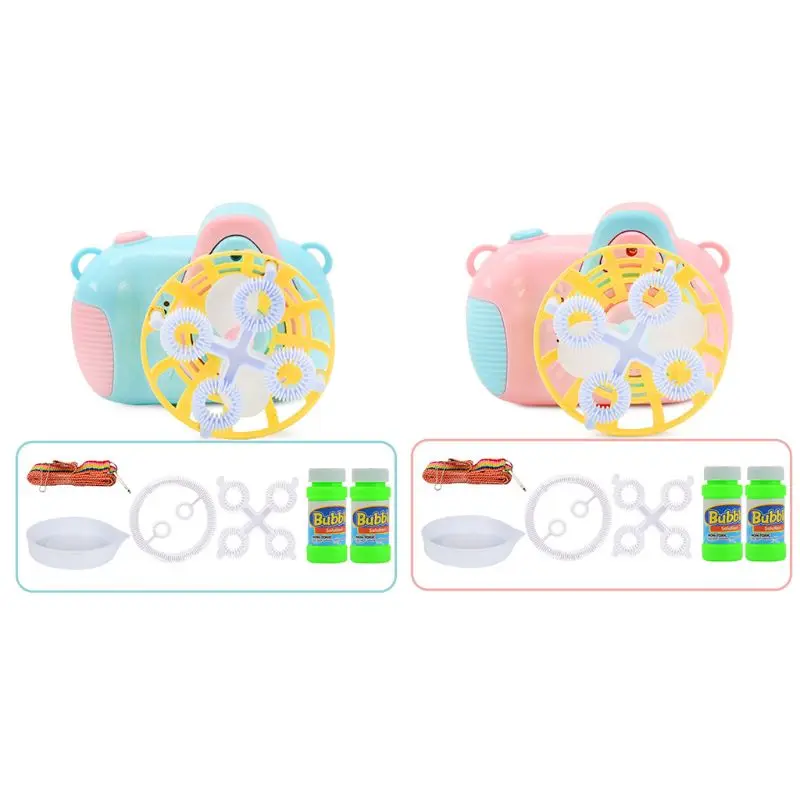 

Automatic Electric Bubble Machine Camera Shape Bubble Blowing Maker with Light Music Summer Outdoor Children Toys