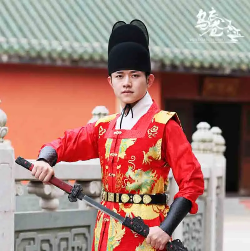 Alter chinesischer offizieller Hut Hanfu-Hut Herren schwarzer Gaze-Hut Wollhut Ming-Dynastie Hanfu-Hut schwarz für Männer – Detail 5