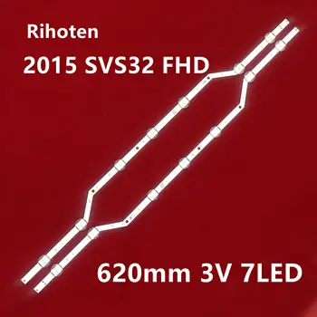 

New original Kit 2 PCS 7LED 620mm LED strip for Samsung UE32J5000 BN96-36236A 36235A V5DN-320SM1-R2 2015 SVS32 FHD F-COM LM41-00