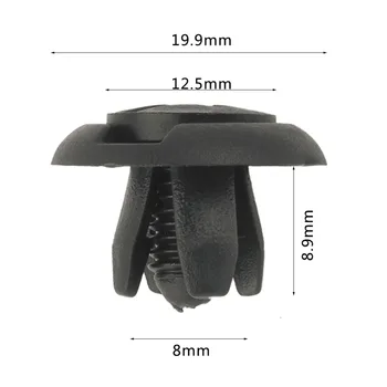 

New 50pcs 1914 8mm Plastic Car Interior Trim Card Panel Fixed Clamp Vehicle Door Bumper Fastener Buckle Universal for Honda