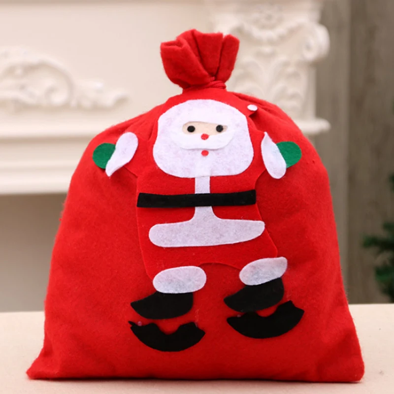 Santa-S Мешок Санты/сумки на шнурке для праздников и вечеринок украшения - Цвет: Santa-S
