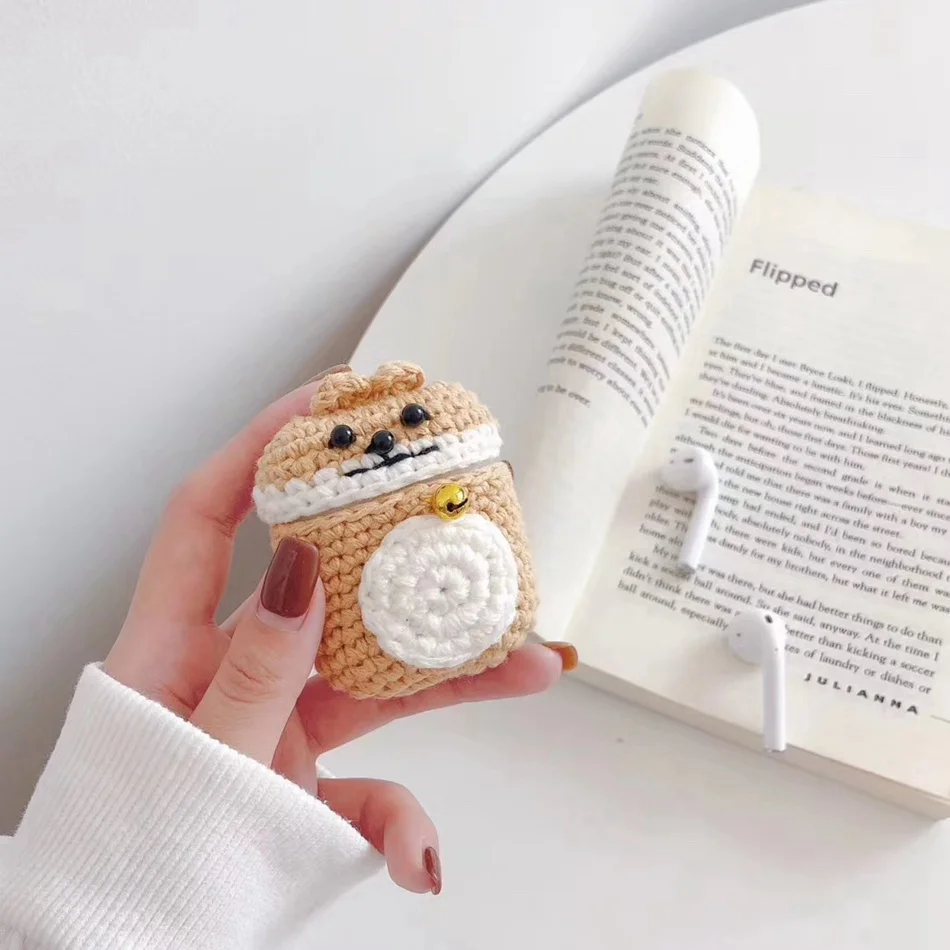 887K 3D Cute Earphone Case for Airpods Case Cartoon Knitted plush Cover for Apple Airpods 2 Case Teddy Dog Rabbit Earpods Accessories - Цвет: 887K