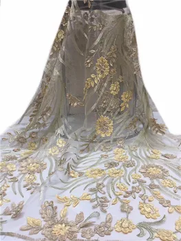 

african lace fabric 2019 high quality lace french mesh fabric nigerian lace fabrics for women dress 5 yards