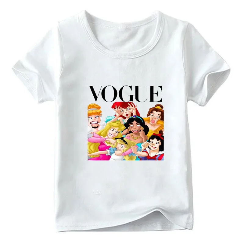 Fashion Family Matching Clothes Outfits Look Mother Daughter VOGUE Princess Tshirt Clothing Mommy and Me Family Look T-shirt - Цвет: 3
