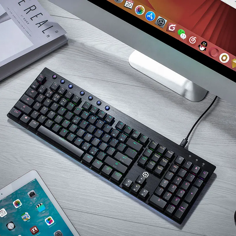 Игровая механическая клавиатура HEXGEARS GK70 с RGB подсветкой портативная