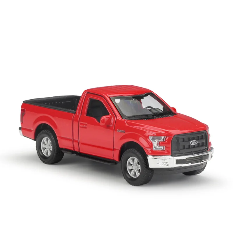 1:36 Diecast Models 2015 F-150 Regular Cab Red Model Toys Alloy Car Metal Pull Back Toy For Gift Collection | Игрушки и хобби