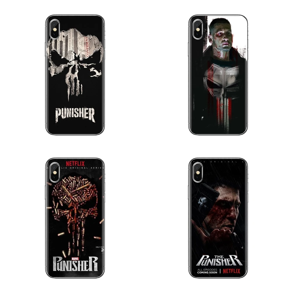 For Xiaomi Mi3 Samsung A10 A30 A40 A50 A60 A70 Galaxy S2 Note 2 Grand Core Prime The Punisher Season 1 TPU Transparent Cover Bag |