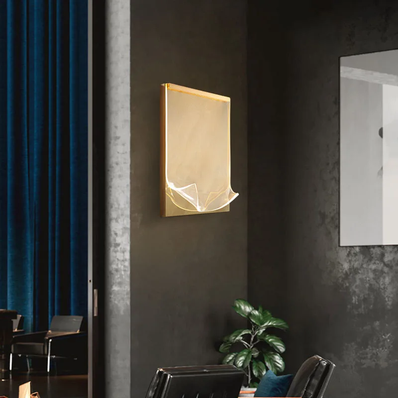

Creative LED Wall Lamp Modern Minimalist Bedroom Bedside Warm Lights Vintage Staircase Aisle Living Room TV Background Wall Lamp