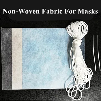 

1Set Non-Woven Material Make Face Mask Mouth Masks DIY Mask Kit Mask Rope Elastic Band Ear Rope Nose Bridge Clips Homemade Masks