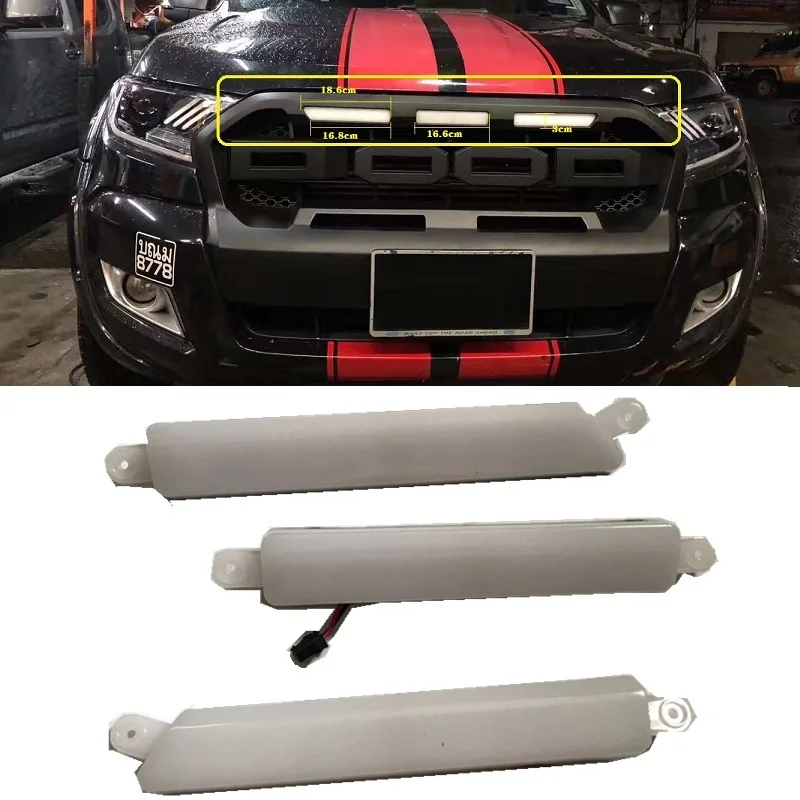  LED DRL DAYTIME LIGHTS FRONT MESH MASK COVER LED LIGHTS LIGHTTING FOG LAMP LAMPS FIT FOR RANGER T8  - 4000328837401
