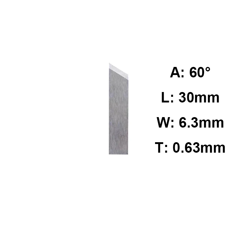 10pc Jingwei Rui Zhou Aoke IECHO ZUND RZCUT AOL Vibration Knife Cutting Machine Blade Cutter Head 16-60 Degree CNC Leather Blade - Длина режущей кромки: 60 Degree
