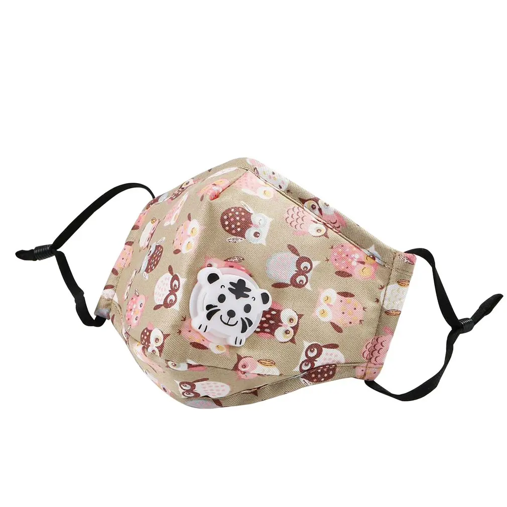 

Children mask cotton PM2.5 mask with 1 filter activated carbon protective mask with breathing valve replaceable mask pads