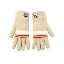 Детские перчатки осень зима теплый плюс бархат сплошной цвет теплый полный палец сплошной цвет перчатки для девочки мальчик