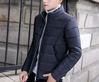 

2019 New Winter Down Cotton Jacket Men's Thick Standing Collar Jacket Men's Casual Winter Warm Coat Jacket Clothing