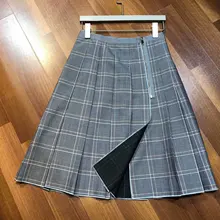 new ladies fashion sexy check pleated skirt 1111