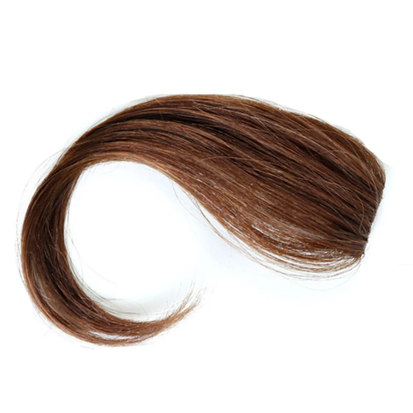 2 шт волнистые боковые челки бразильские настоящие человеческие волосы на заколках с челкой, накладные волосы с бахромой, натуральные Сменные шиньоны, не Реми