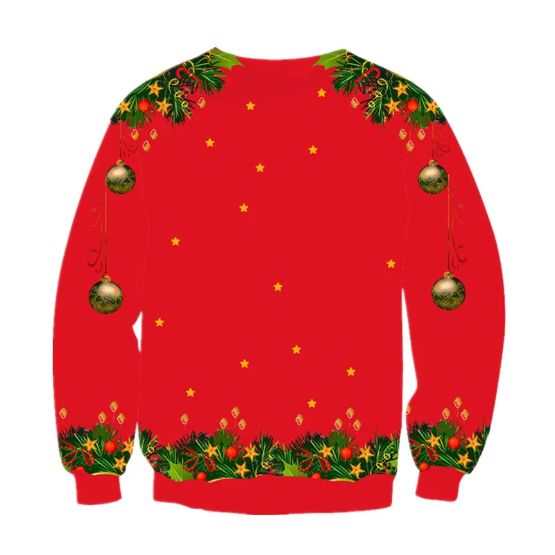 Одежда для влюбленных; свитер унисекс с 3D принтом; Новинка; Свитера и свитера; красивый Рождественский свитер; Забавный Рождественский свитер