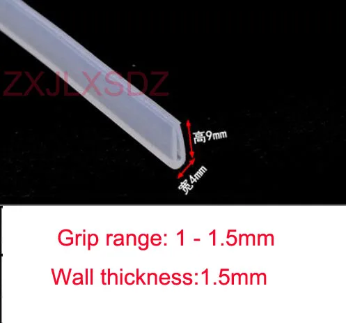 1 метр u-канал Автомобильная дверь окно край защита резиновое уплотнение полоса Авто герметик уплотнитель стекло край отделка Душ дверь уплотнение прокладки - Цвет: 4x9mm