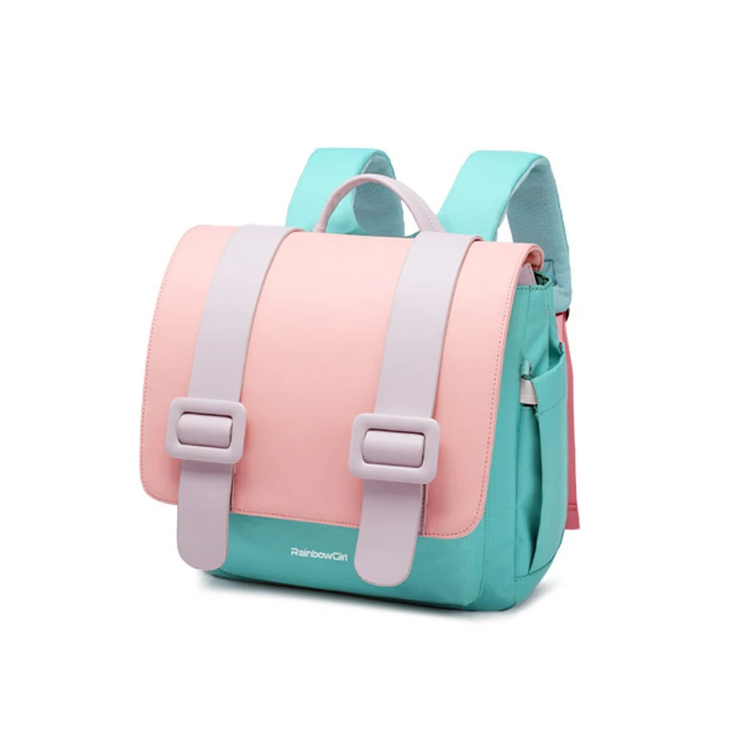 Mochila Kids Bag School-Bags Rainbow-Girl Waterproof Infantil Pink Backpack for New 1-3-6-Years