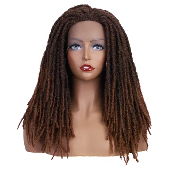 شراءSynthetic Dreadlocks Lace Wig 22inch Crochet Braids Wig Twist Dread Faux Locs Long Afro Wig Dreadlock Hair Braiding Wig Women