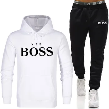 

2020 men's printed BS suit two-piece men's hoodie sweatshirt pants men's running sportswear men's sportswear brand suit