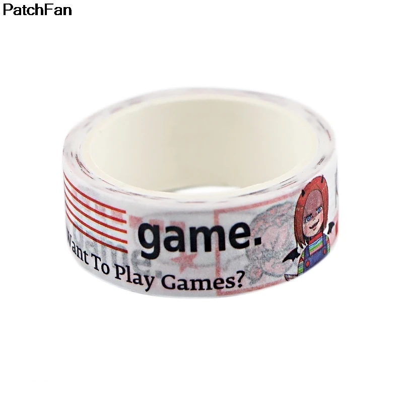 20 шт./лот Patchfan детская игра фильм ужасов DIY Скрапбукинг Клей Васи бумага маскирующая Лента Печатный узор наклейка A2667