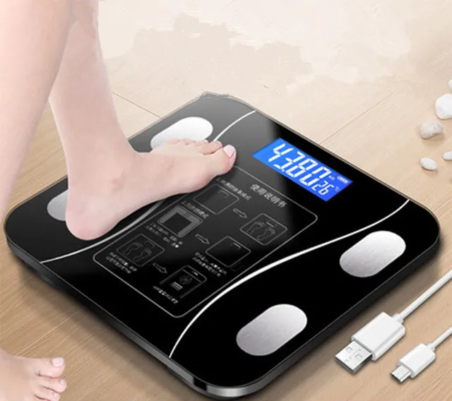 Smart Body Fitness Compositions Health Analyzer with Smartphone App Scale USB Rechargeable Wireless Digital Weight Scale 1