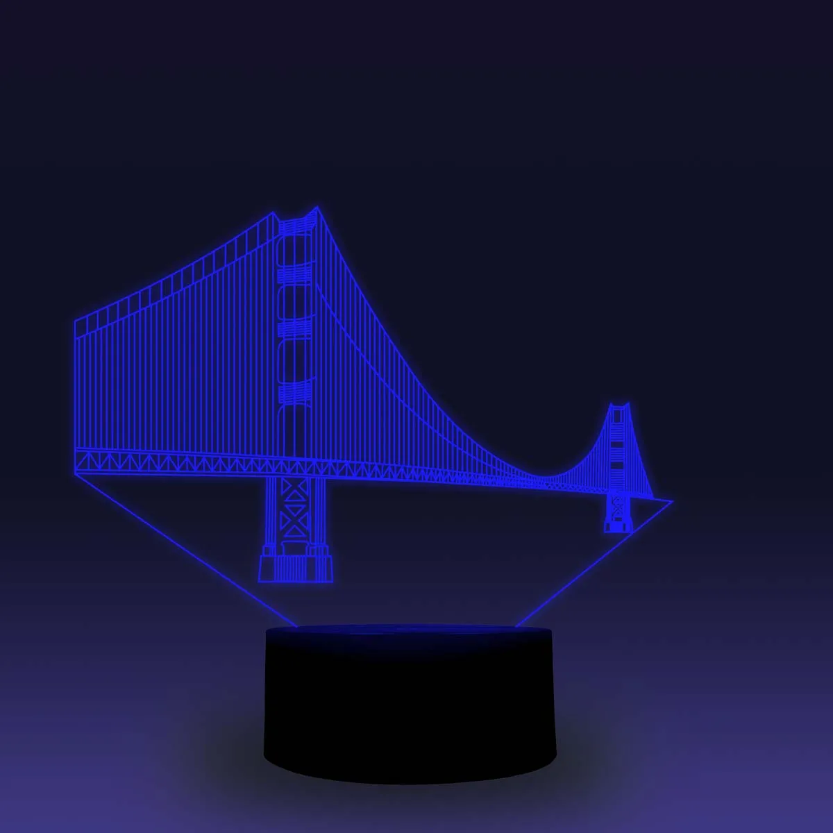 NiteApps 3D Золотые ворота мост ночник настольная Иллюзия украшение лампа подарок на день рождения приложение/сенсорный контроль