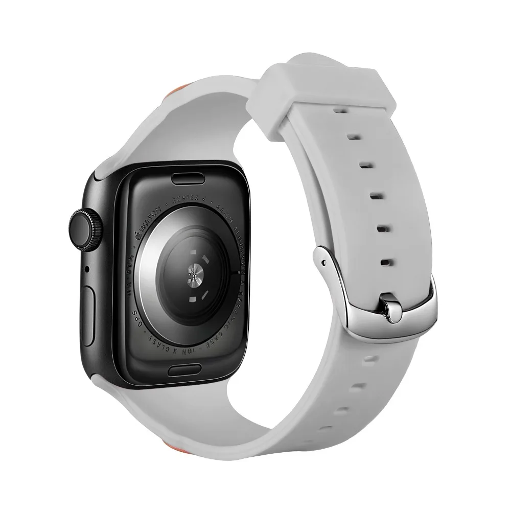 Мягкий силиконовый ремень для наручных часов Apple watch 4, версия 1, 2, 3, ремешок полосы 44 мм, 42 мм, 38 мм, 40 мм заменить браслет для наручных часов iwatch, 4, версия 1, 2, 3, ремешок