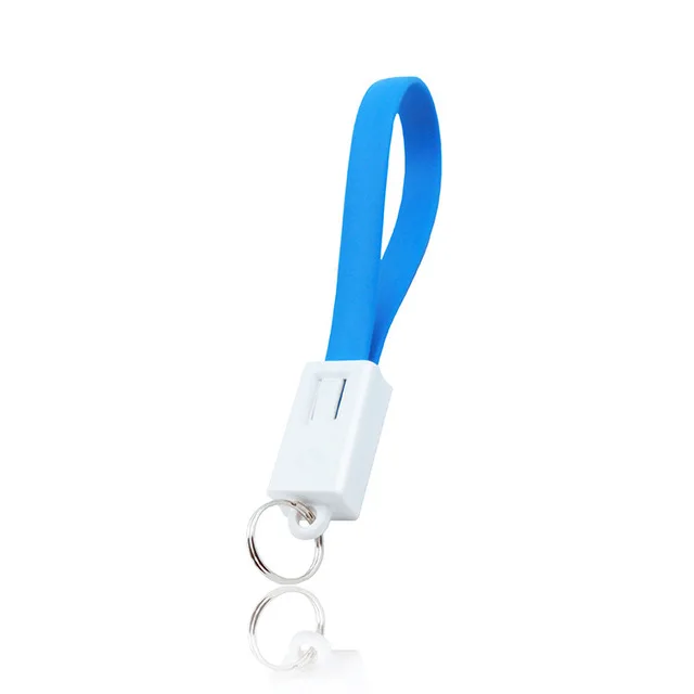 Синий Симпатичный мини USB кабель для Xiaomi samsung huawei все микро-usb для устройств на аndroid зарядное устройство кабель для передачи данных кабель типа C портативный зарядный кабель - Цвет: Синий