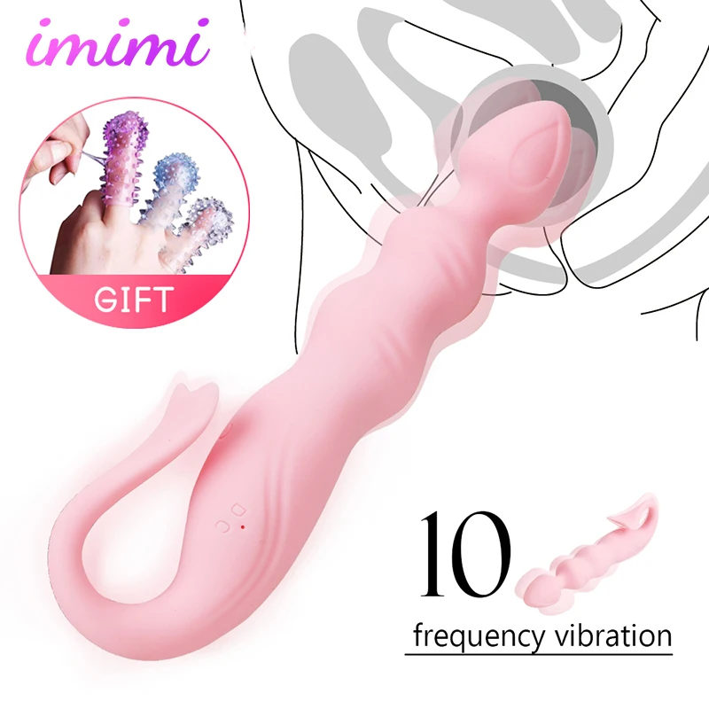 Mermaid Vibrator Female Clitoral Stimulation Massager Sex Toys Anus Butt Plug Rechargable Realistic Dildo Vibrator Adult Goods