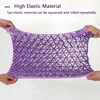 New TPE Cool Breathable Bed Pillow Protection Cervical Washable Pillows With Pillowcase For Neck Message Sleep Travel Purple 3