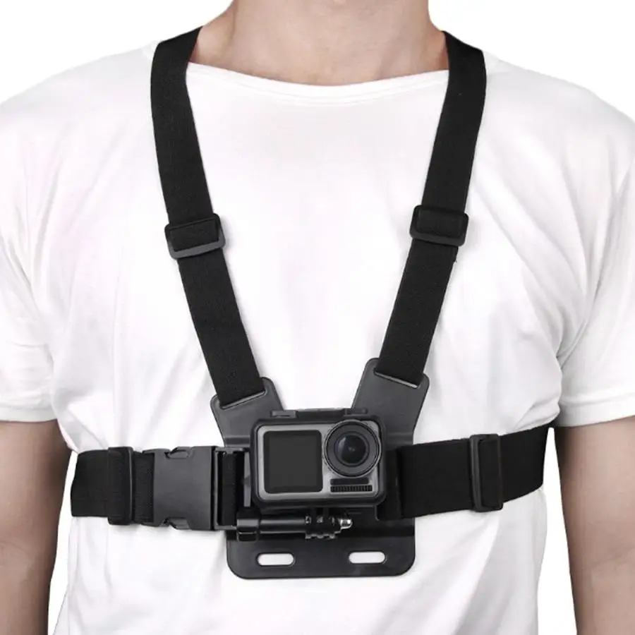 Регулируемый эластичный нагрудный ремень жгут для крепления на тело для Gopro/DJI OSMO Экшн-камера для занятий спортом на велосипеде скалолазание