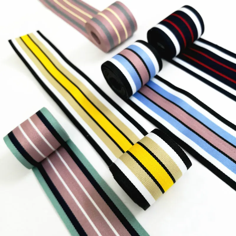 40mm Stripe Ribbons Handmade Tape Satin Ribbon for Diy Hat Shoes Belt Sewing Clothing Hair Bow Sewing Accessories 1 Meter/lot
