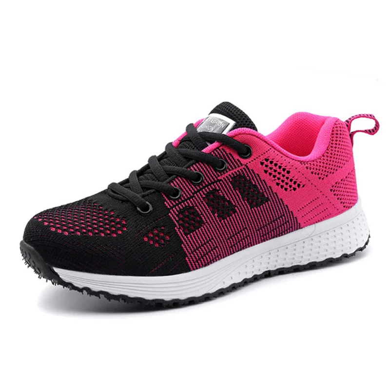 

2020 autumn women's shoes fashion casual shoes light breathable soft lace sneakers mesh running shoes women flat shoes