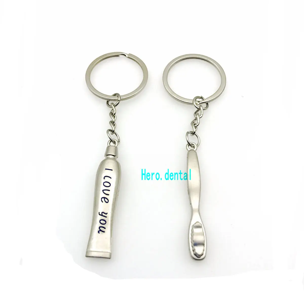 Dental Dentist Keychains Toothbrush Toothpaste Key Ring Dental Gift Hot