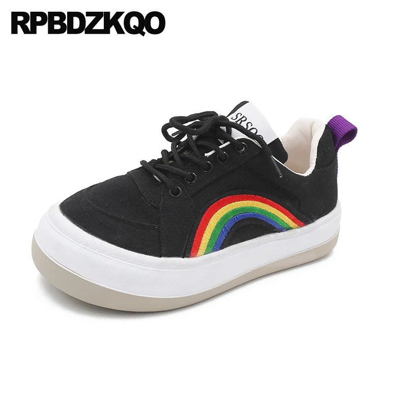 black rainbow trainers