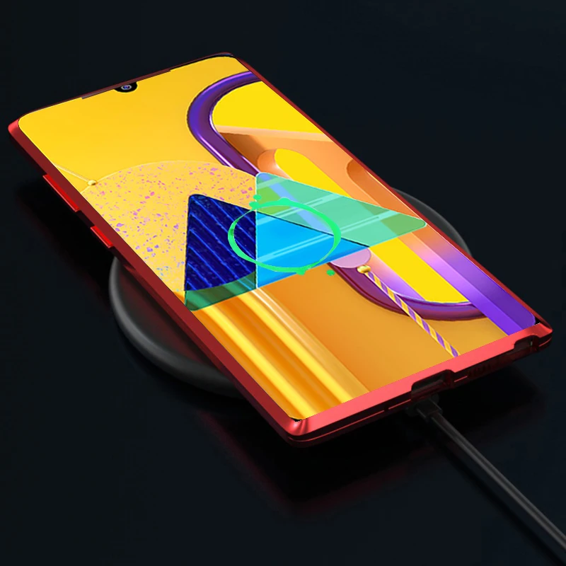 Чехол на магните для samsung Galaxy M30S, двусторонний чехол из закаленного стекла 360 для samsung M30S M 30 S 30 S, металлический бампер