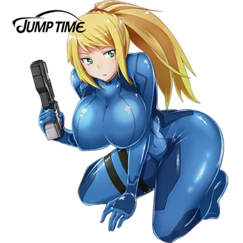 

JumpTime 13cm x 10.6cm 3D Sexy Girl Anime Metroid Samus Aran Vinyl Wrap Sexy Beauty Car Decal Stickers Racing Waterproof