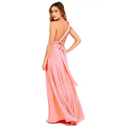 Сексуальное женское богемное Макси-Клубное платье, красное Бандажное длинное платье, вечерние, многоходовые, для подружек невесты