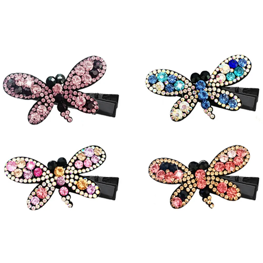 A Pair of Butterfly and Dragonfly Hair Clips/ Sliver Chinese Hair Accessories 