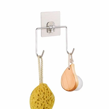 

Suction Cup Hook Stainless Steel Bathroom Free Punch Door Key Towel Backpack Hook Kitchen Debris Storage Hook