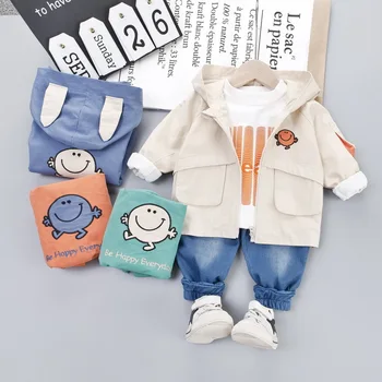 

New home leisure clothes baby suits boys spring and autumn clothing infant children clothes foreign infant cotton three-piece su