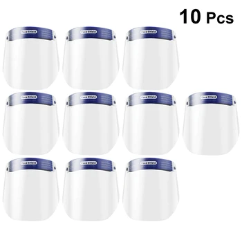 

10pcs Face Shield Anti-spit Protective Mask Anti-splash Full Face Cover Mask for Kitchen Outdoor